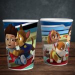 paw patrol theme paper cups