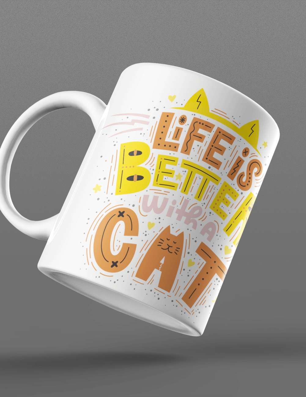 kitty theme coffee mug