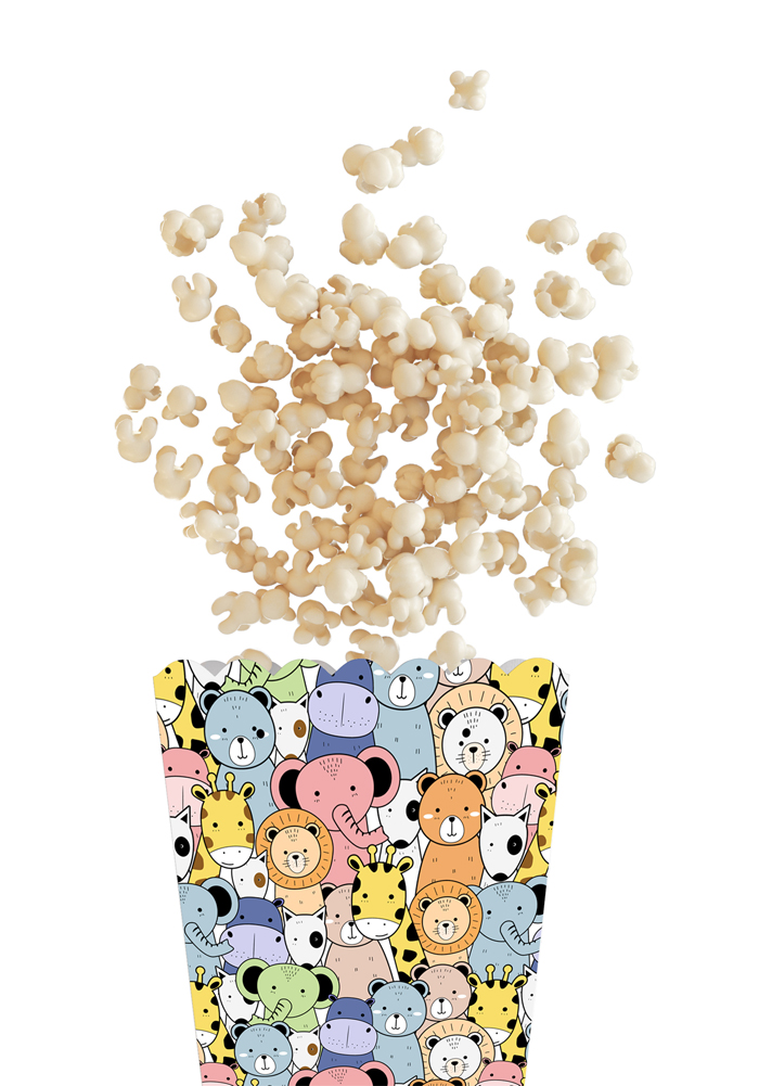 animal theme popcorn holder