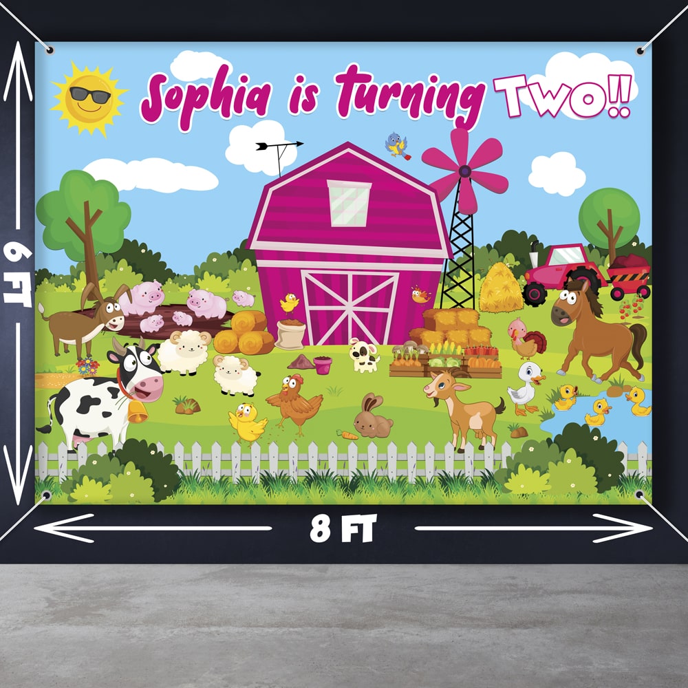 farm theme photo booth backdrop