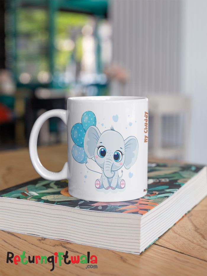 coffee mug elephant party giveaways