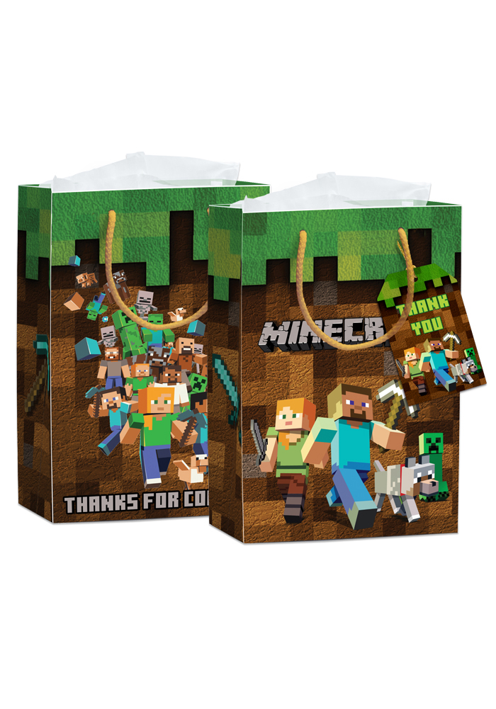 minecraft return gifts for kids paper bags