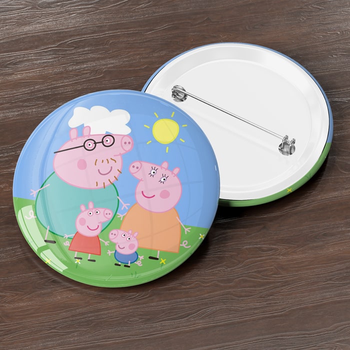 peppa pig theme badges brooch pins