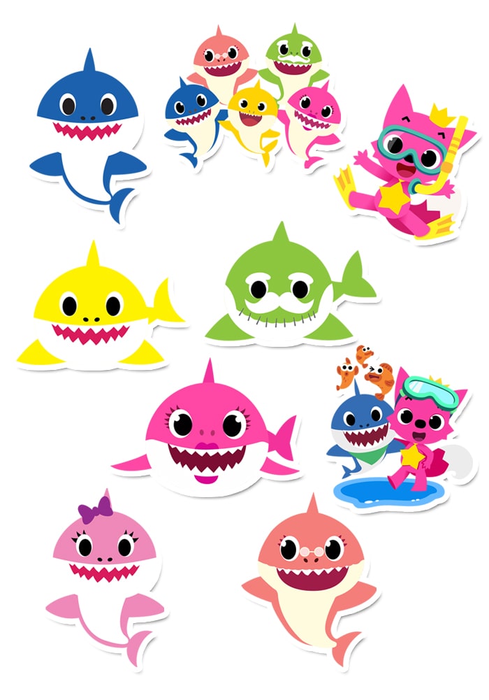 Baby shark theme Cup cake Toppers