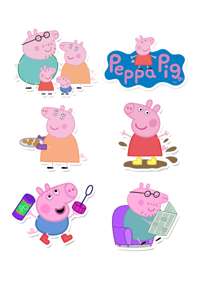 Peppa Pig theme Cup cake Toppers
