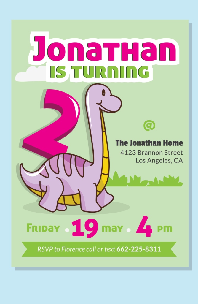 dinosaur theme birthday invites