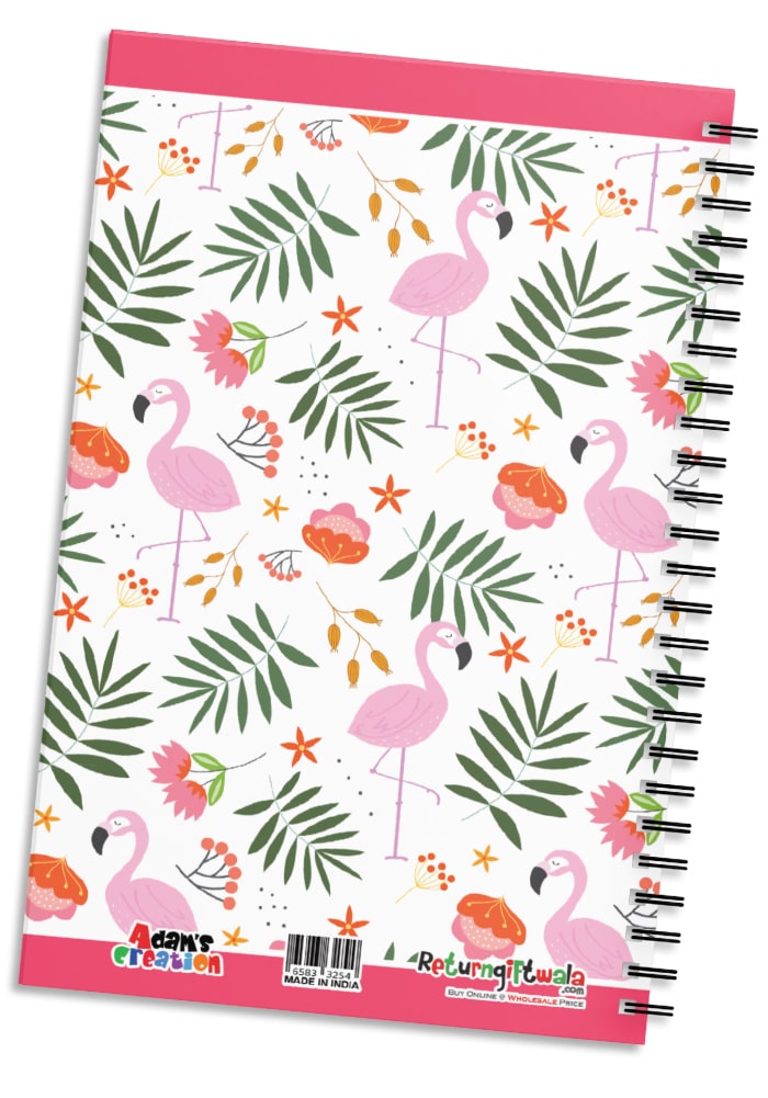 flamingo theme paper diary for return gifts