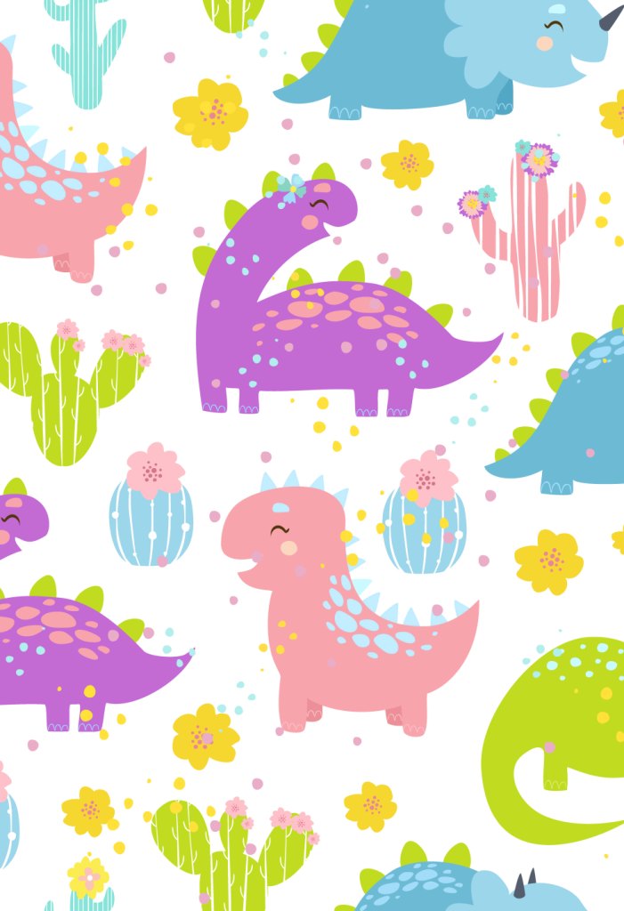 dinosaur theme gift wrapping paper