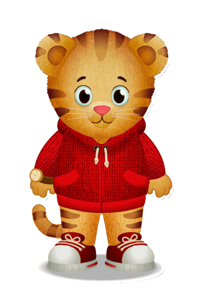 Daniel the Tiger theme cupcake topper for birthday decoration