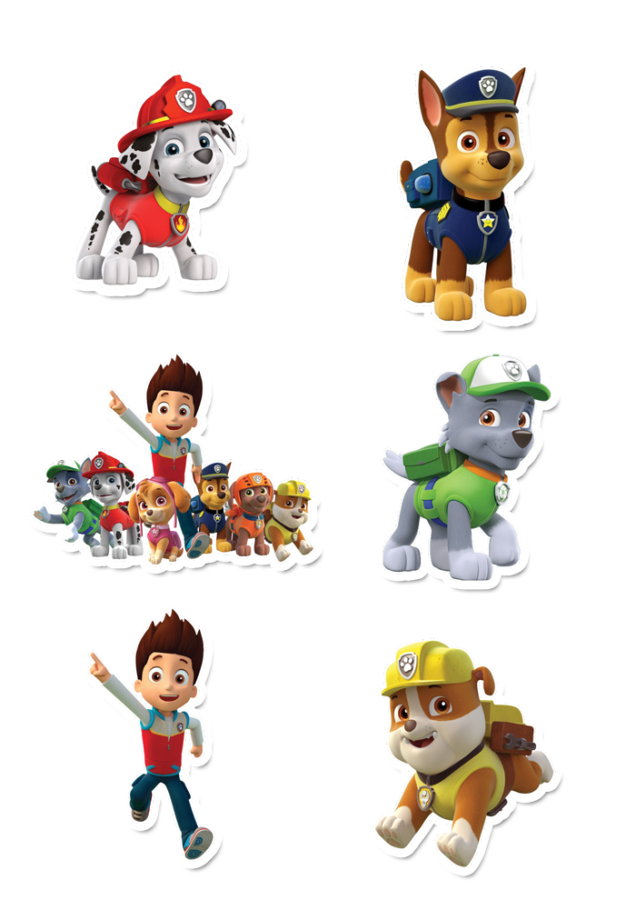 Paw patrol Theme Cup Cake Toppers