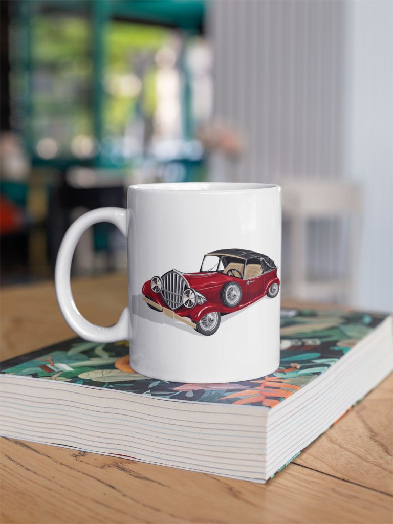 Custom Racing Car Coffee Mug (Personalized)