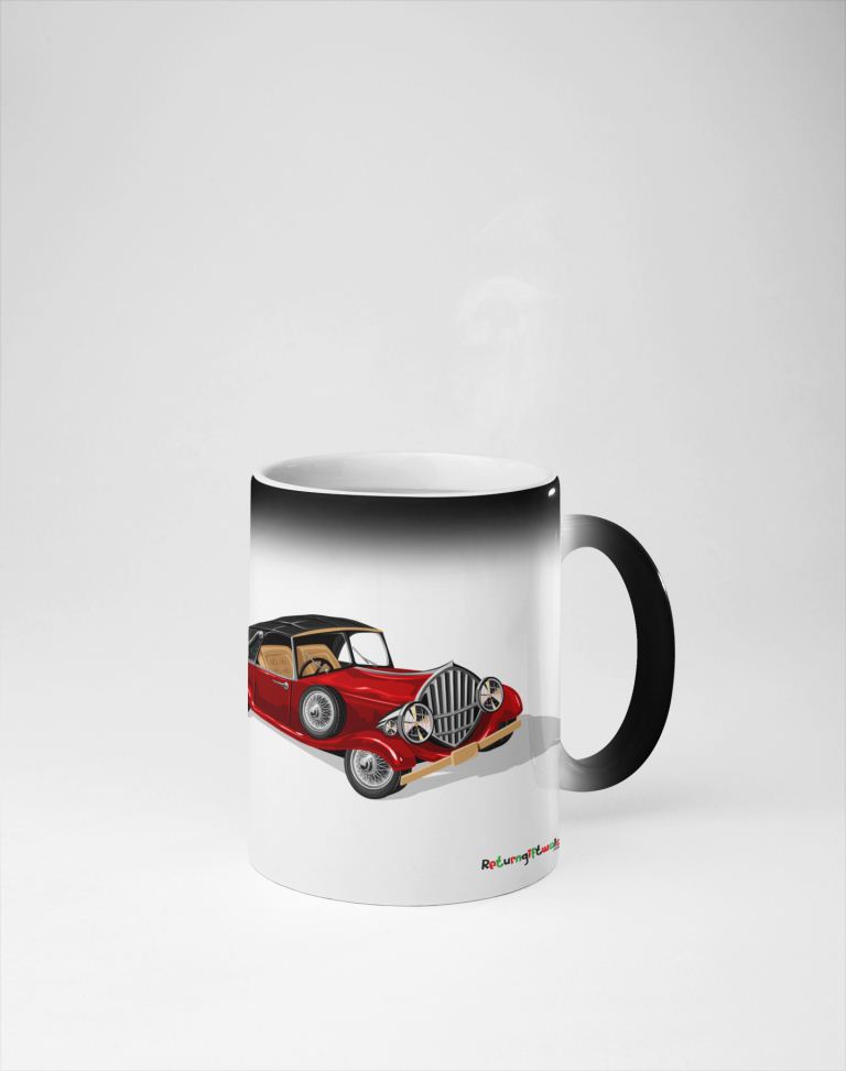 Old Red Car printed Coffee Mug