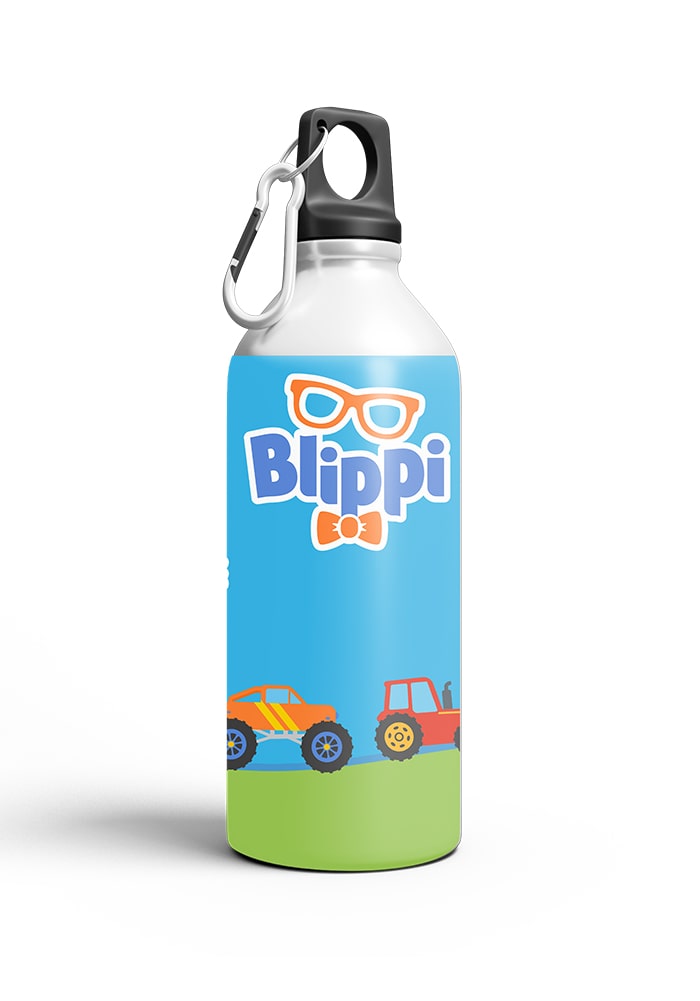 Blippi theme metal water bottle