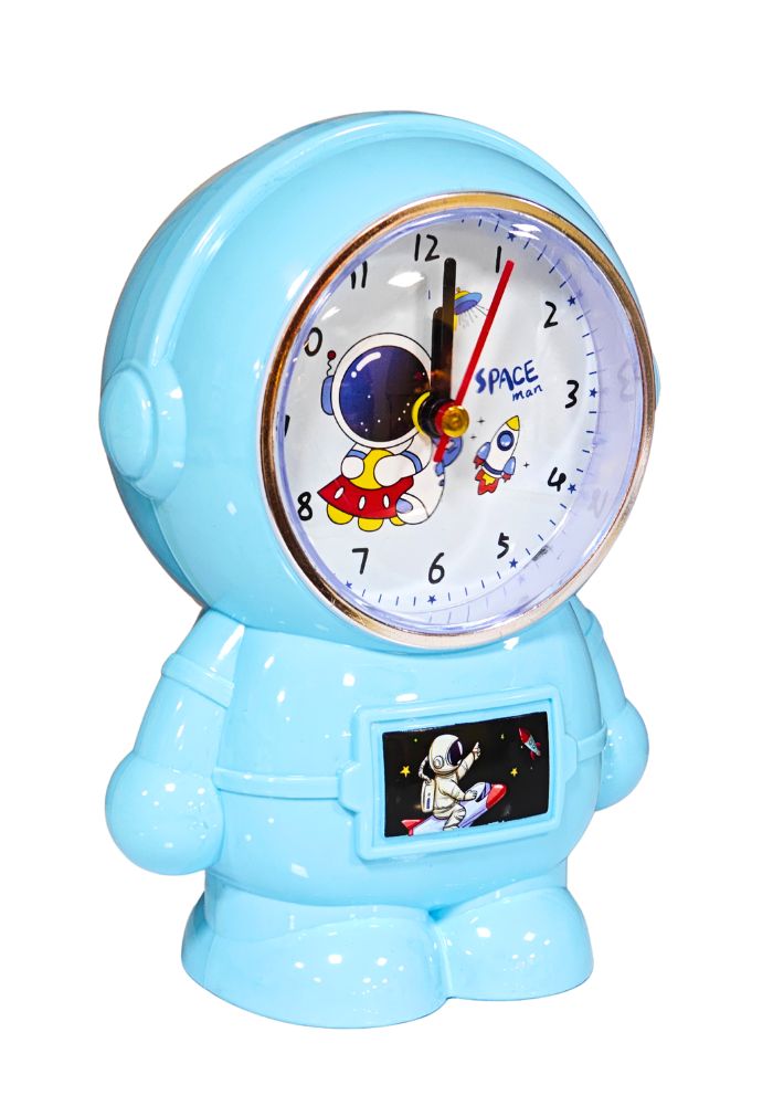astronaut design shape cute alarm clock for kids room