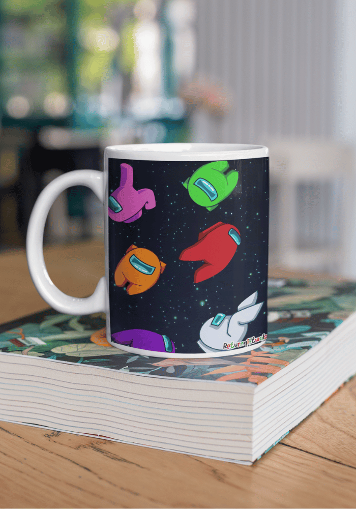 among us theme printed coffee mug